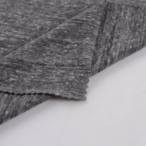 Dark Grey Marl Jersey Knit, Poly-Cotton, 143 gsm, ref EF-11743