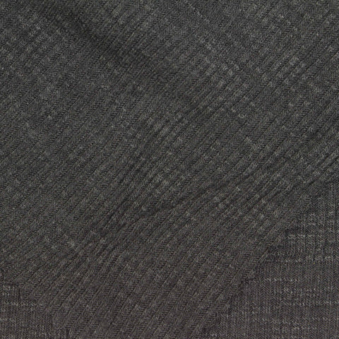 Dark Grey Marl Rib Knit, Poly-Viscose, 180 gsm