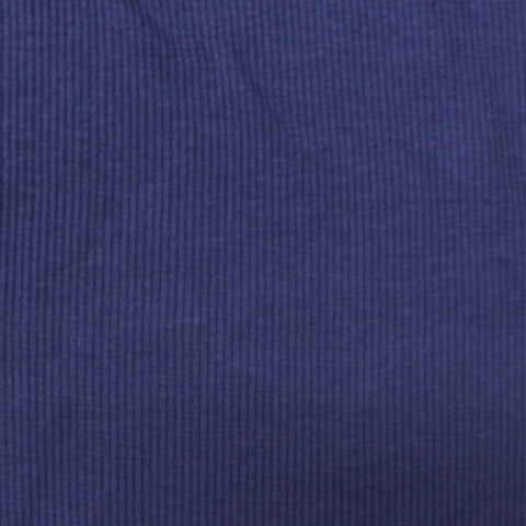 Navy Ribbed Rib Knit, Cotton
