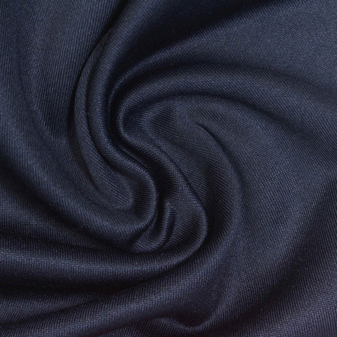 Polyester Cotton Stretch Scuba Knit Fabric, 380 gsm, 168 cm — Navy