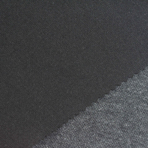 Grey Heather Piqué Knit, Cotton-Poly