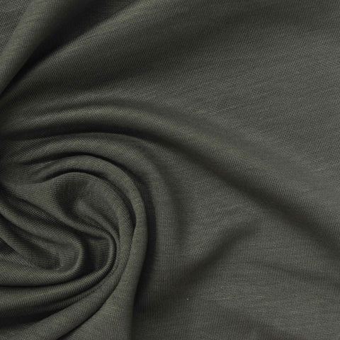 Tencel Lyocell Polyester Stretch Interlock Knit Fabric, 220 gsm, 160 cm — Green, ref EF-270721