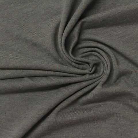 Heathered Grey-Green Marl Jersey Knit