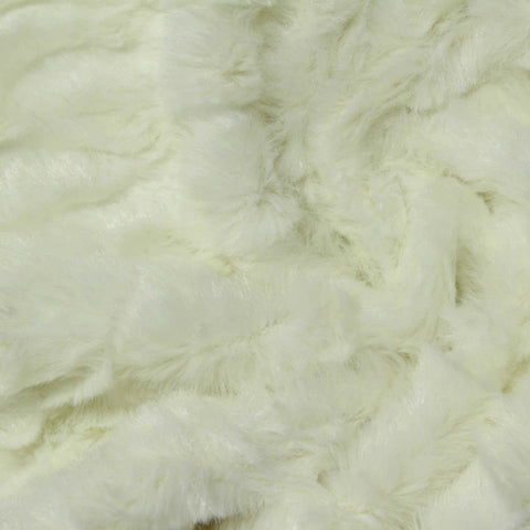 Polyester Stretch Sherpa Fleece Fabric, 360 gsm, 175 cm — White