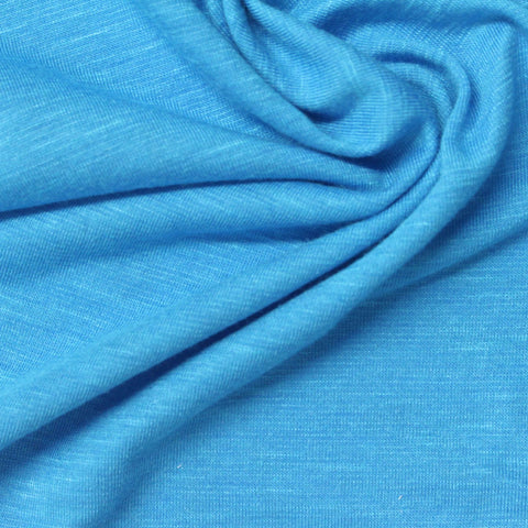 Blue Marl Jersey Knit, Poly-Viscose, 150 gsm, ref EF-254301