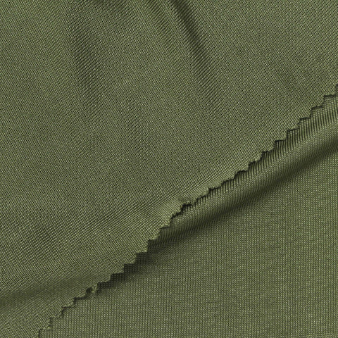 Polyester Stretch Rib Knit Fabric, 240 gsm — Green, ref EF-275664