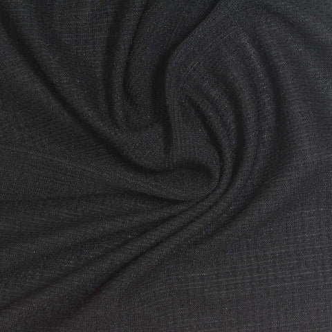 Black Textured Crepe, Poly-Viscose