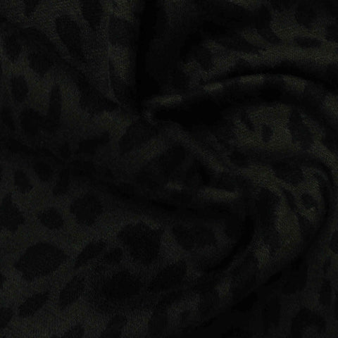 Jacquard Polyester Stretch Knit Fabric, 260 gsm, 160 cm — Black