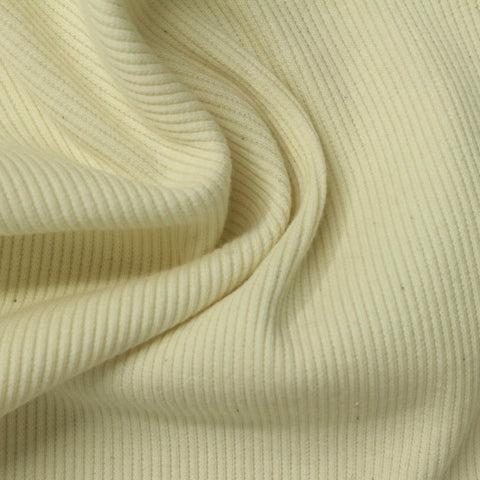 Cotton Polyester Stretch Rib Knit Fabric, 310 gsm, 150 cm — Khaki