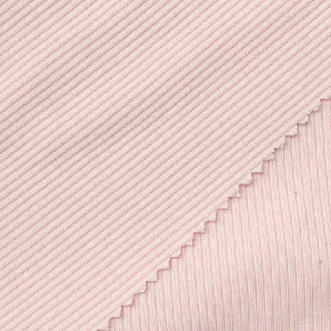 Light Pink Rib Knit, Poly-Cotton