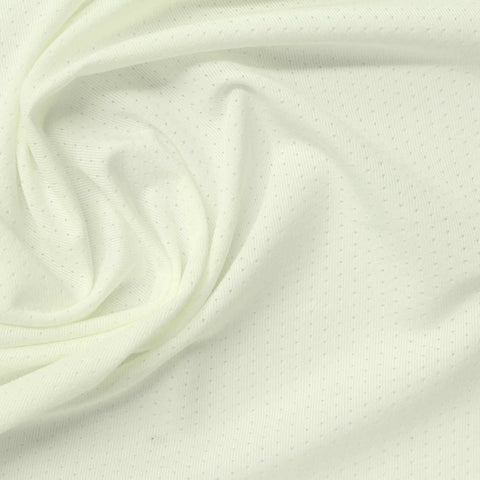 Cream Tone-on-Tone Birdseye Knit, Polyester