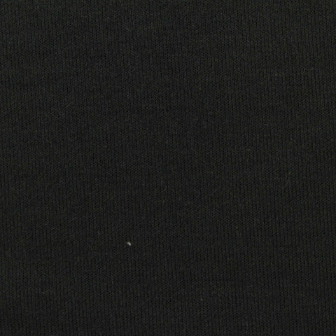 Brushed Polyester Cotton Scuba Knit Fabric, 250 gsm, 165 cm — Black
