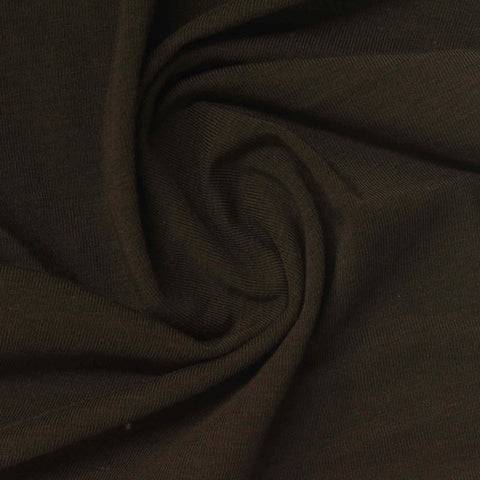 Dark Brown Jersey Knit, Cotton-Modal