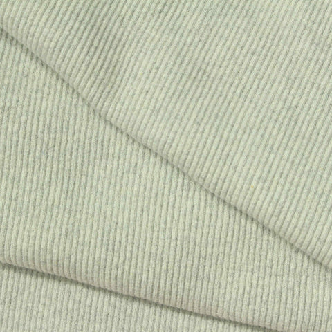 Light Grey-Green Marl Rib Knit
