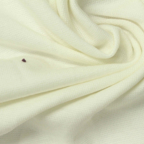 Off-White Ribbed Rib Knit, Poly-Viscose