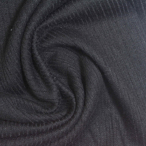 Polyester Cotton Rib Knit Fabric, 230 gsm, 175 cm — Grey