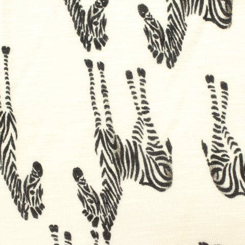 Black Zebra Knit, Viscose, 150 gsm