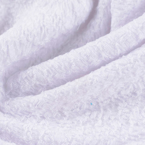 White Textured Interlock Knit, Polyester