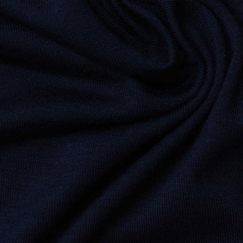 Viscose Stretch Jersey Knit Fabric, 176 gsm, 165 cm — Navy