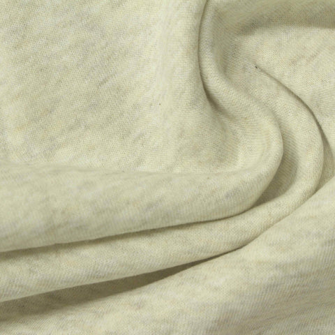 Cream Marl French Terry, Cotton-Poly