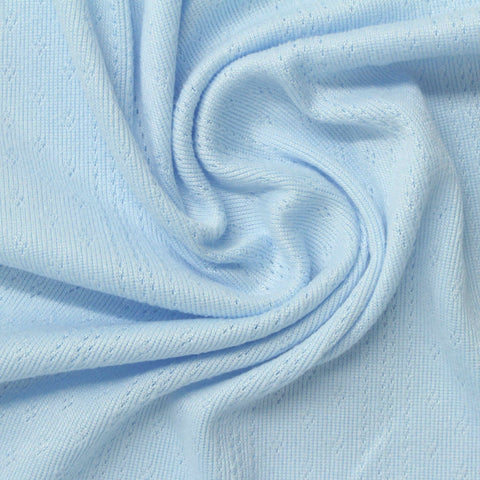 Light Blue Textured Rib Knit, Polyester