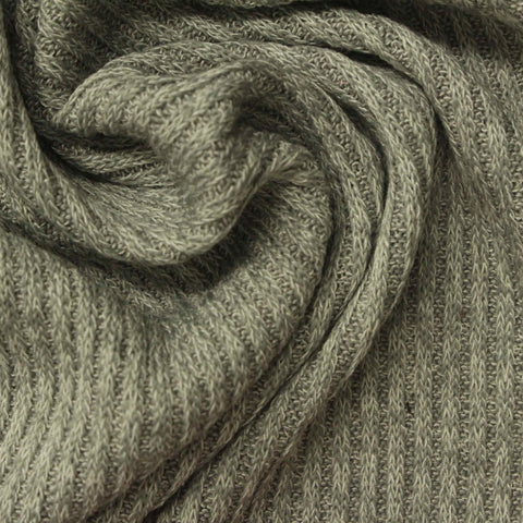 Sage Heather Chunky Knit, Viscose-Poly