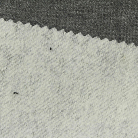 Heathered Grey Marl French Terry, Poly-Cotton, 250 gsm