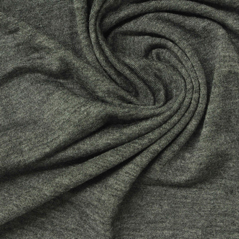 Heather Grey Marl Jersey Knit, Viscose, 143 gsm