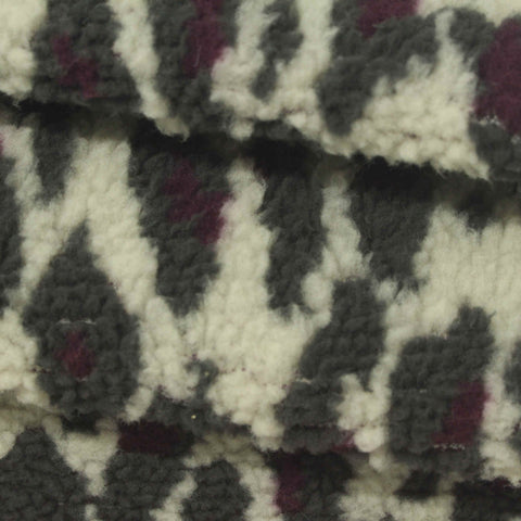Charcoal Leopard Knit, Poly-Cotton