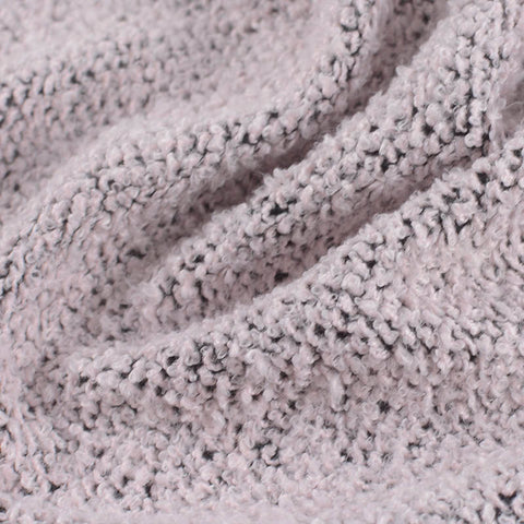 Light Grey Marl Chunky Knit, Polyester, 376 gsm