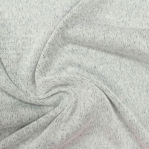 Light Grey Heathered-Marl Rib Knit, Polyester, 149 gsm