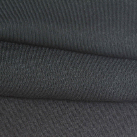 Black French Terry, Cotton-Poly