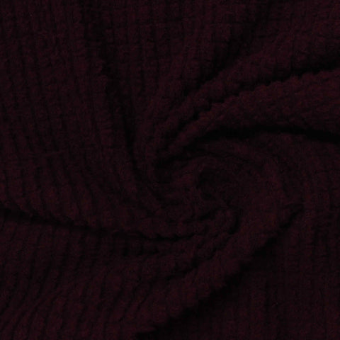 Jacquard Polyester Stretch Knit Fabric, 240 gsm, 152 cm — Red
