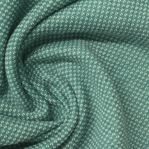 Cream Dots French Terry, Cotton-Poly