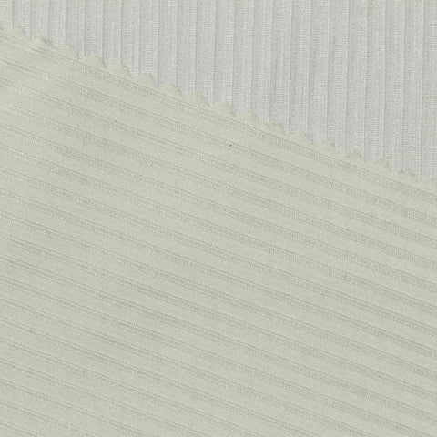White Rib Knit, Polyester