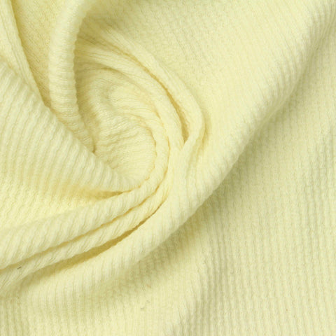 Striped Cotton Modal Stretch Rib Knit Fabric, 270 gsm, 106 cm — Yellow