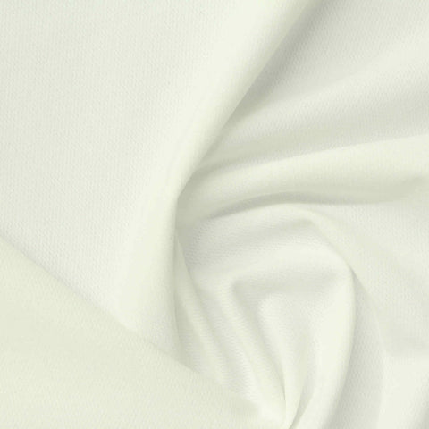 Nylon Stretch Piqué Knit Fabric, 165 gsm, 165 cm — White