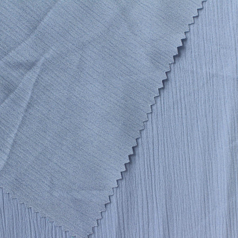 100% Polyester Linen-Look Fabric, 123 gsm, 145 cm — Blue