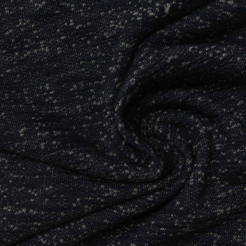 Black Marl French Terry, Cotton-Viscose