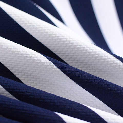 Navy Vertical-Stripe Jacquard, Polyester