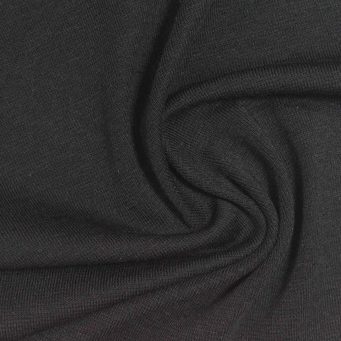 Black Jersey Knit, Cotton-Tencel Lyocell