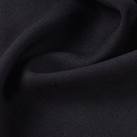 100% Polyester Woven Fabric, 221 gsm, 148 cm — Black