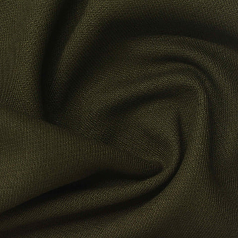 Dark Olive Linen-Look, Poly-Viscose