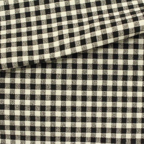 Black Check Bengaline, Viscose-Nylon