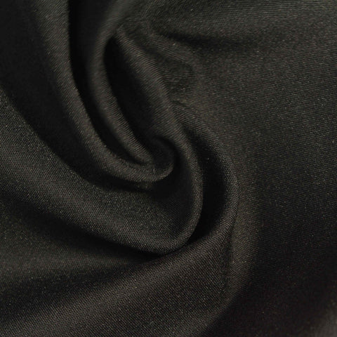 Cotton Nylon Stretch Bengaline Fabric, 217 gsm, 140 cm — Black