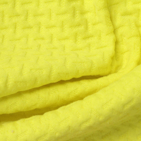 Bright Yellow Textured Jacquard, Polyester