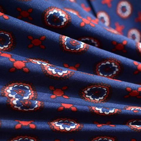 Navy Floral Knit, Polyester, 160 gsm, 160 cm, ref EF-6309