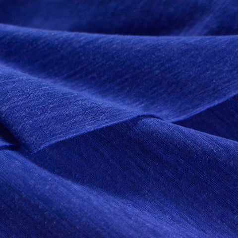 Blue Heathered-Marl Jersey Knit, Poly-Cotton