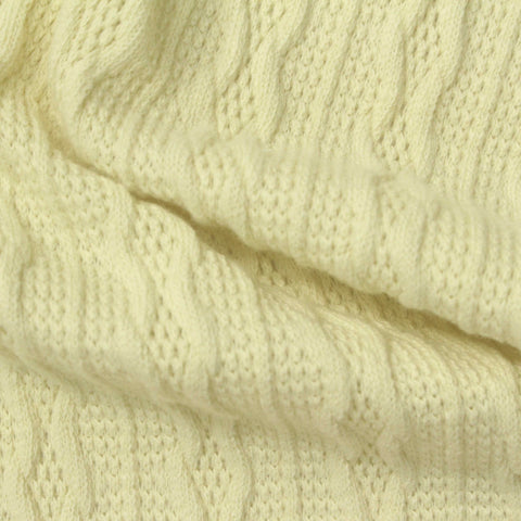Yellow Openwork Jersey Knit, Polyester