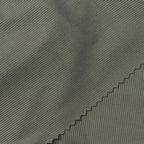 Nylon Stretch Rib Knit Fabric, 165 gsm, 155 cm — Green